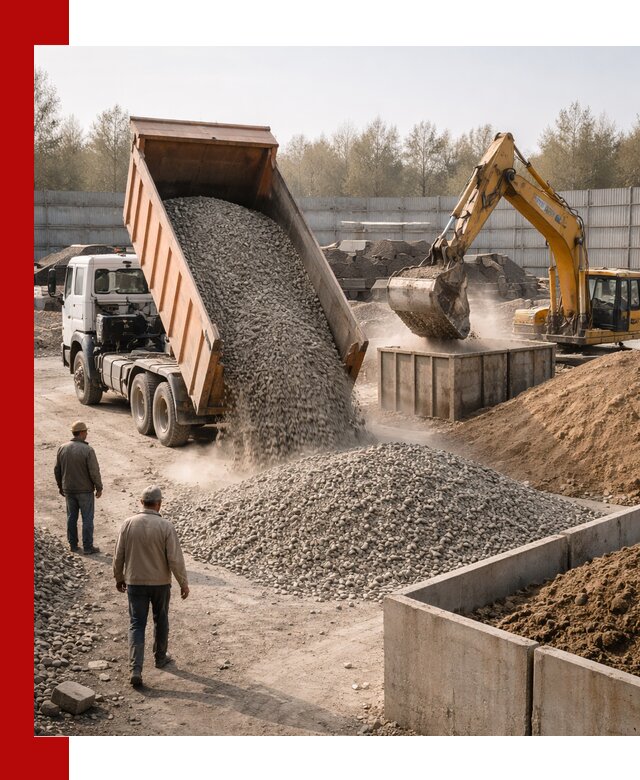 Доставка нерудных материалов с погрузкой и разгрузкой в Борисоглебске