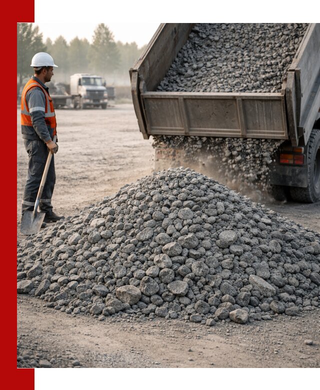 Гранитный щебень фракции 100–201 для строительства в Борисоглебске