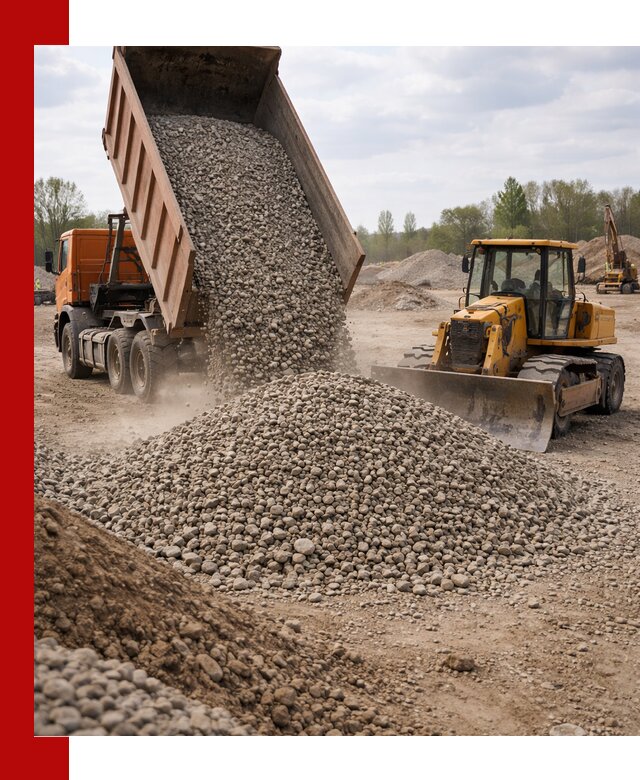 Доставка гравийного щебня фракции 40-70 в Борисоглебске