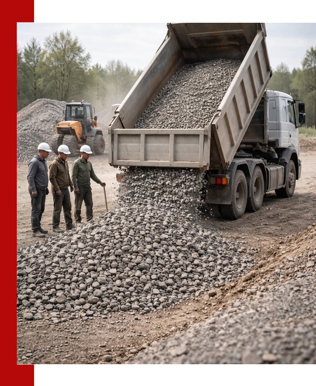 Доставка гравийного щебня фракции 70-120 в Борисоглебске