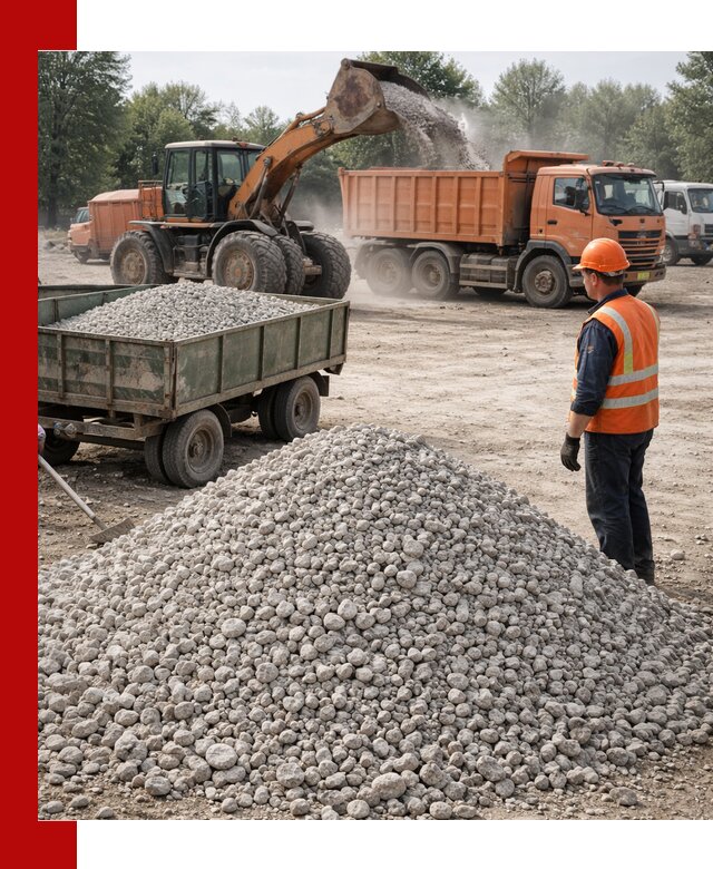 Доставка известнякового щебня фракция 20–40 в Борисоглебске