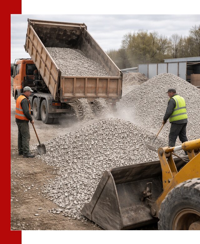 Доломитовый щебень фракции 5-20 с доставкой в Борисоглебске