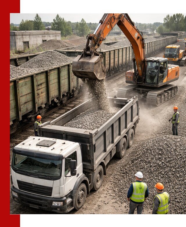 Железнодорожный щебень фракция 25–60 для поставок в Борисоглебске