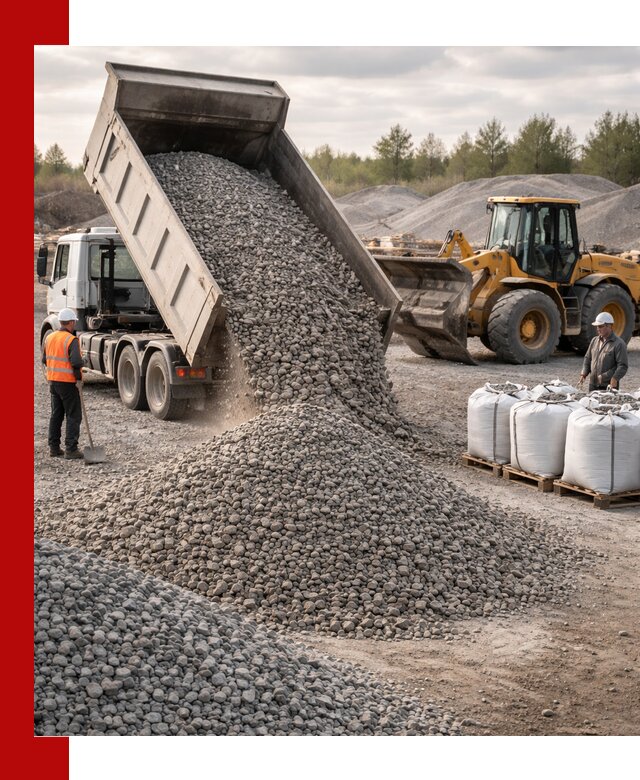 Бетонный щебень фракция 5–20 с доставкой в Борисоглебске