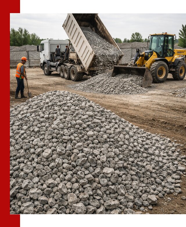 Доставка бетонного щебня фракции 40-70 в Борисоглебске