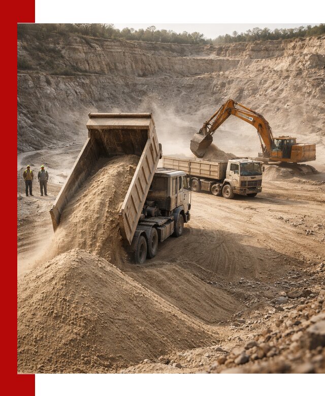 Карьерный песок навалом с доставкой в Борисоглебске