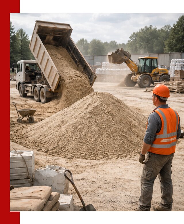 Доставка строительного песка с самосвалом в Борисоглебске