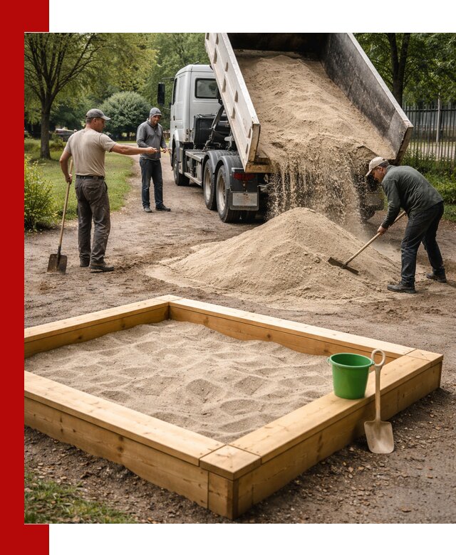 Песок для песочницы с доставкой в Борисоглебске недорого и чистый
