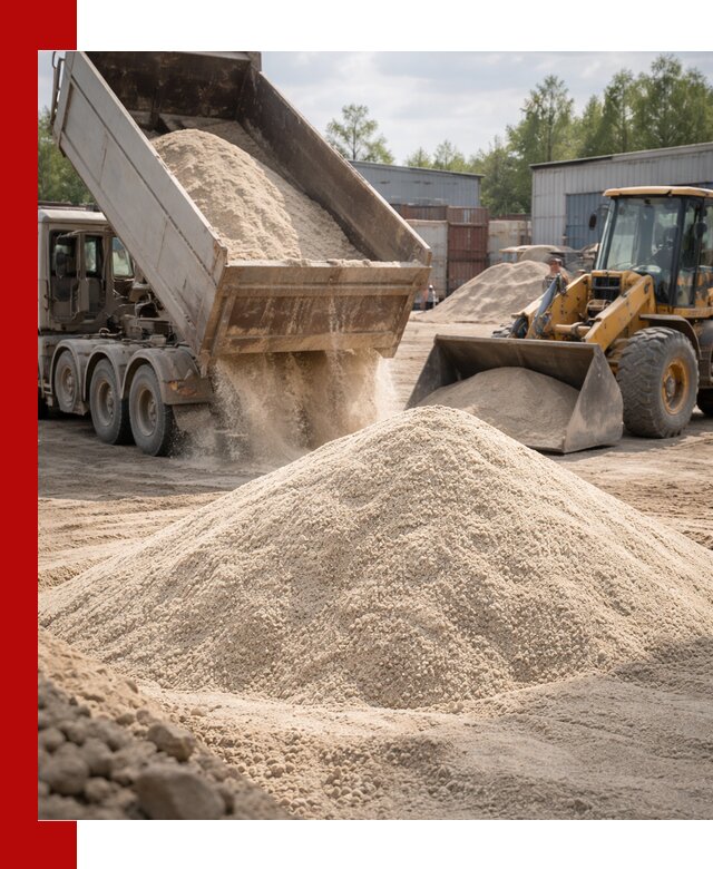 Кварцевый песок с доставкой в Борисоглебске для строительных работ