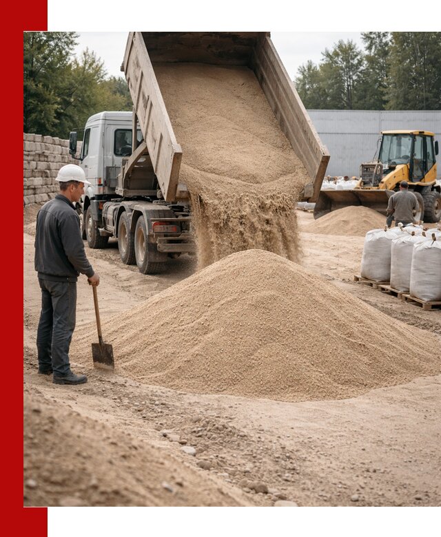 Кварцевый песок фракция 0–3 мм с доставкой в Борисоглебске