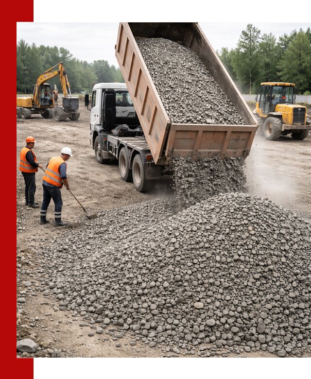 Доставка гравия фракции 40-70 в Борисоглебске оптом и в розницу