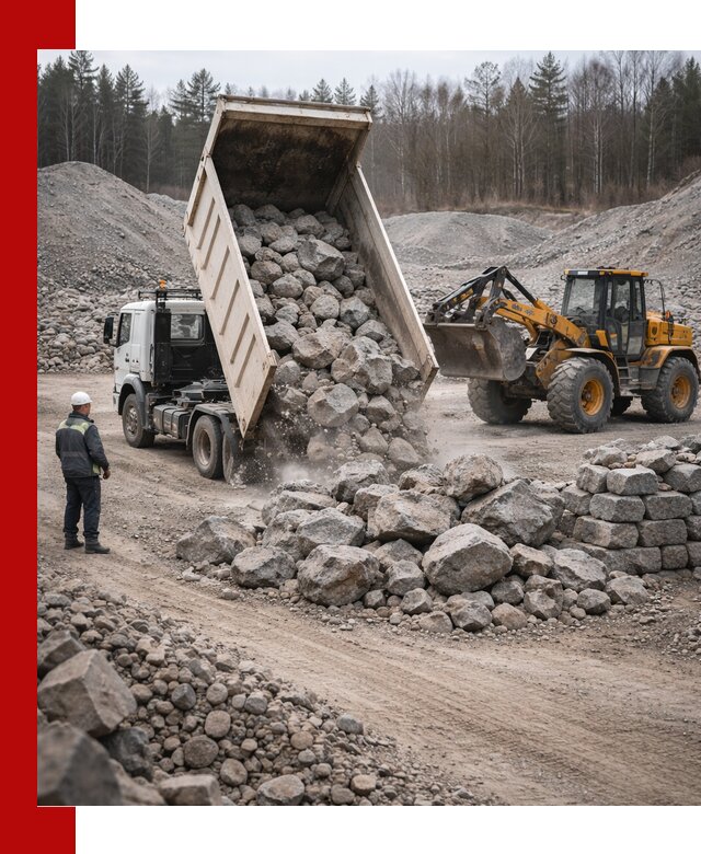 Доставка и продажа бутового гранитного камня в Борисоглебске