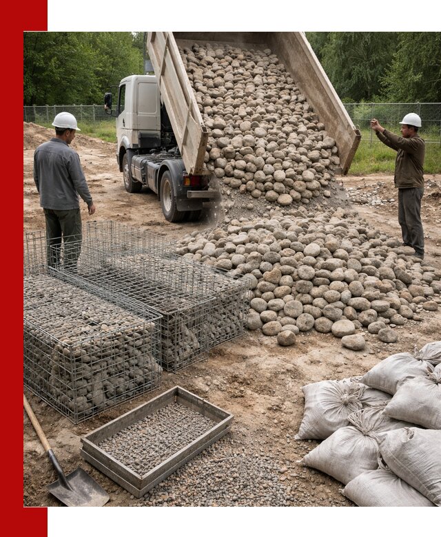 Камень для габионов фракция 70–151 в Борисоглебске