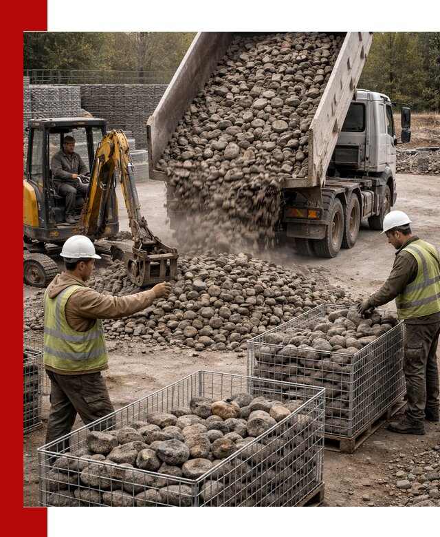 Камень для габионов фракция 100–201 в Борисоглебске