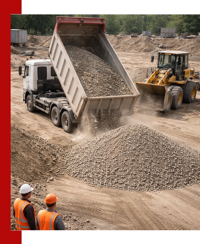 Щебень с песком (ЩГПС С2) с доставкой в Борисоглебске