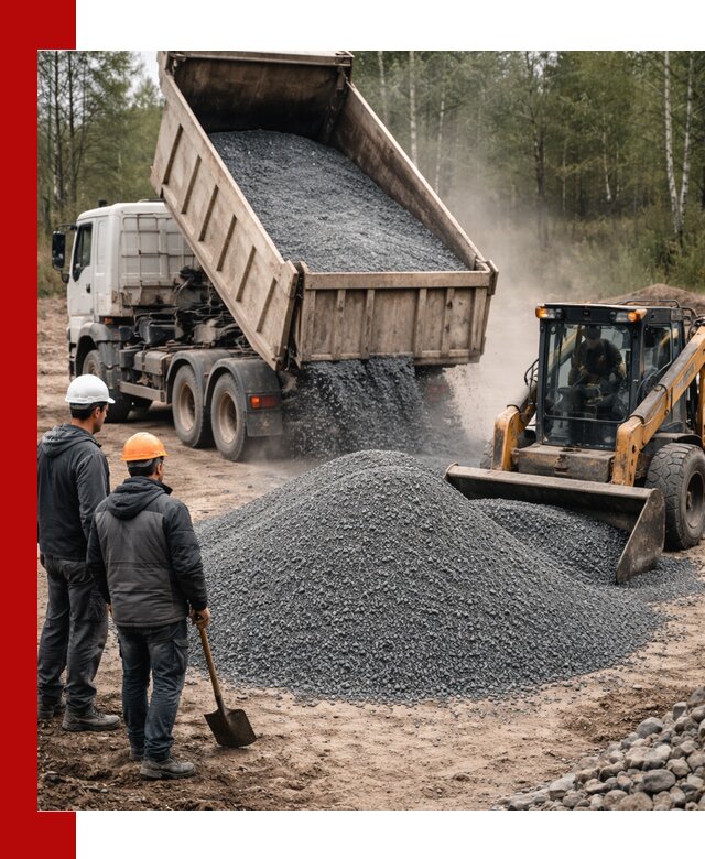 Гранитный отсев 0-5 с доставкой и разгрузкой в Борисоглебске