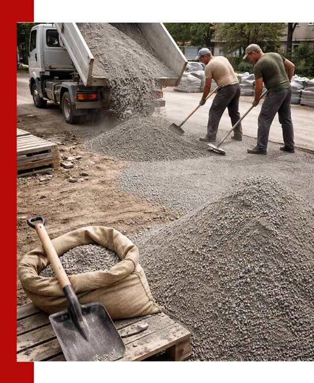 Отсев для тротуарной плитки в Борисоглебске — доставка и укладка