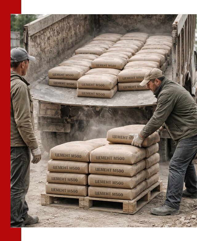 Цемент М500 с доставкой самосвалом в Борисоглебске