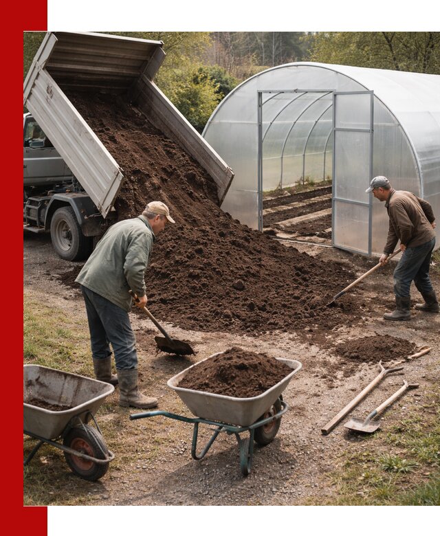 Грунт для теплицы с доставкой в Борисоглебске — плодородный субстрат под растения