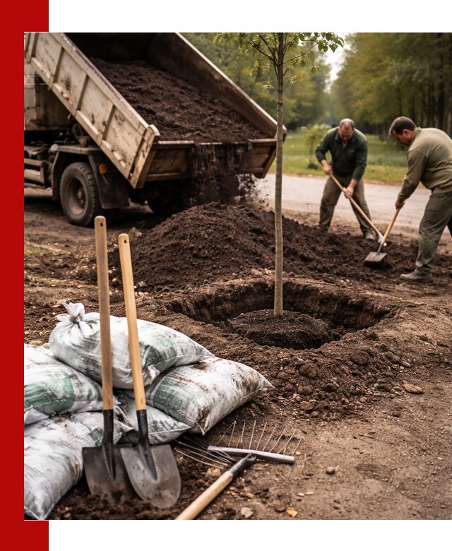 Грунт для посадки деревьев в Борисоглебске — доставка и подготовка почвы