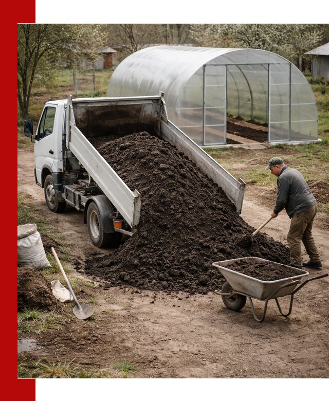 Чернозем для теплицы с доставкой в Борисоглебске