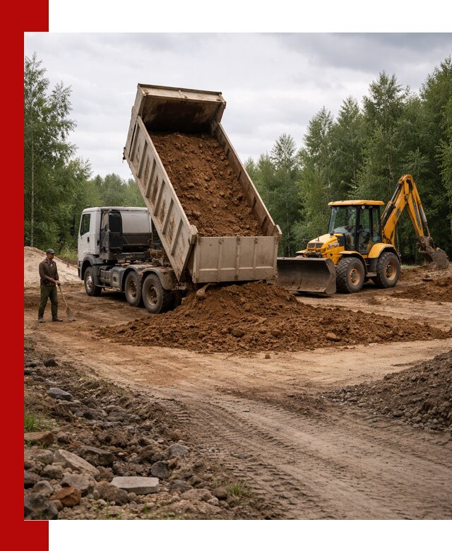 Доставка суглинка самосвалами в Борисоглебске подсыпка и планировка