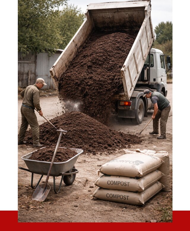Купить компост в Борисоглебске от 4370 р. за куб с доставкой | ПРОНЕРУДБрс