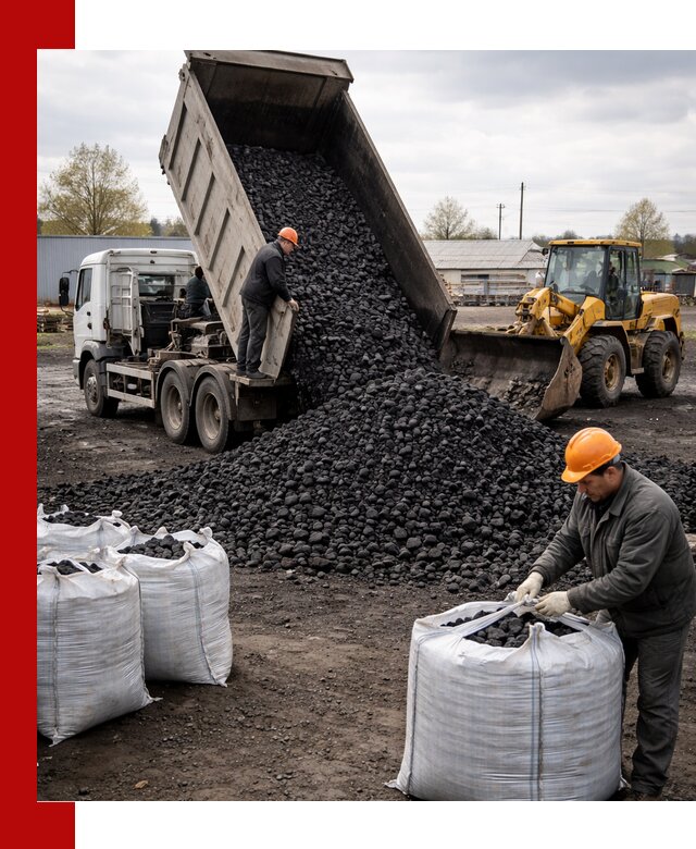 Доставка каменного угля в Борисоглебске оптом и в розницу