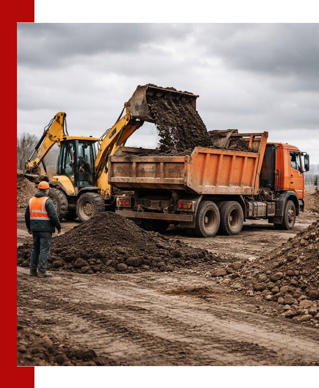 Вывоз грунта и строительного мусора в Борисоглебске грузовыми самосвалами