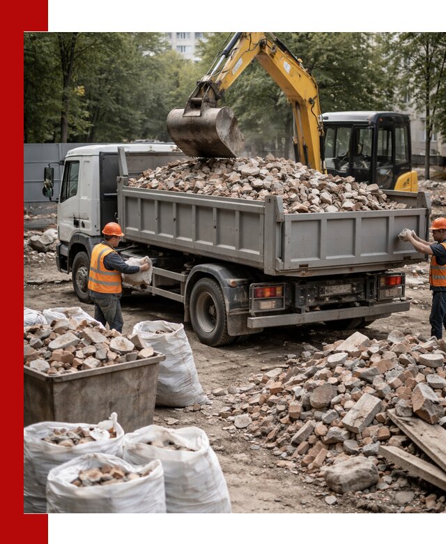 Вывоз строительного мусора в Борисоглебске с самосвалами и контейнерами