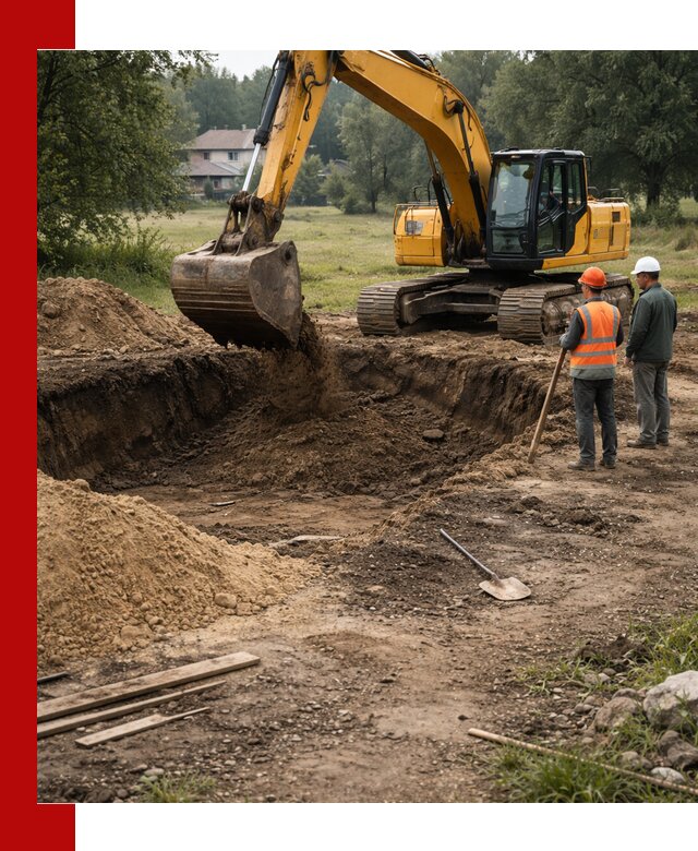 Рытье котлована под фундамент в Борисоглебске (быстро и недорого)